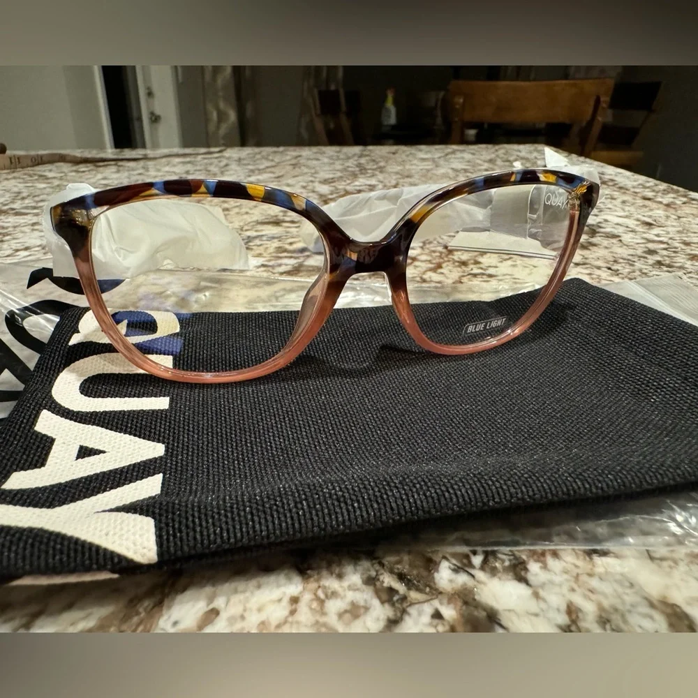 Quay Call Me Blue Blocking Glasses